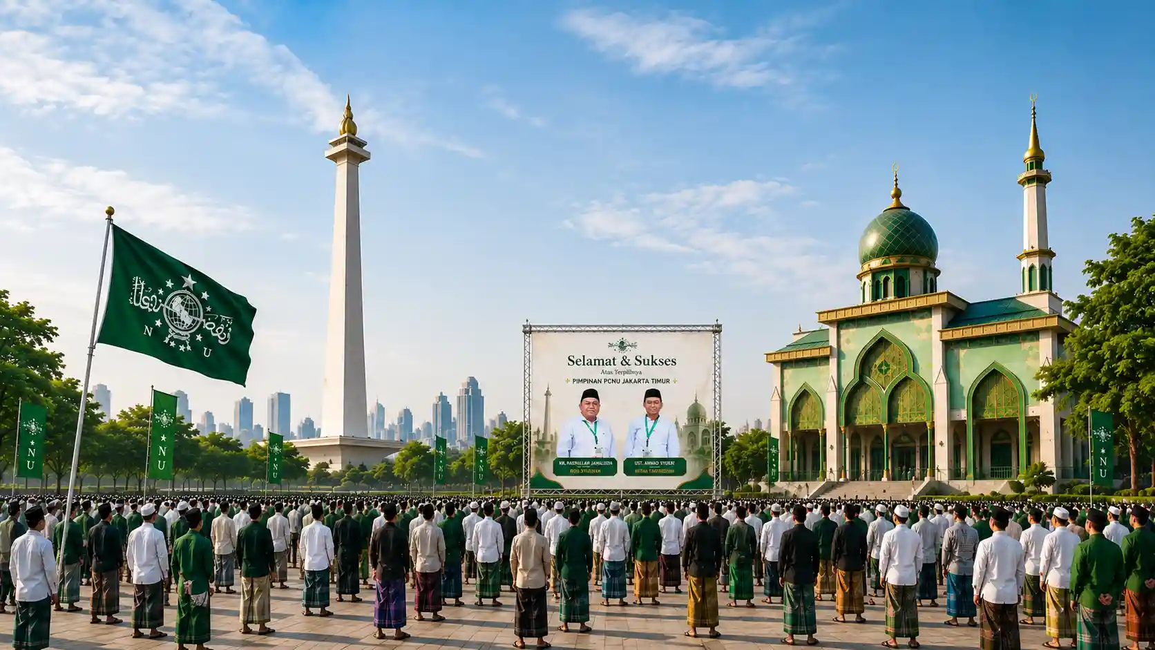 Kebersamaan pengurus dan warga PCNU Pengurus Cabang Kabupaten Lombok Timur
